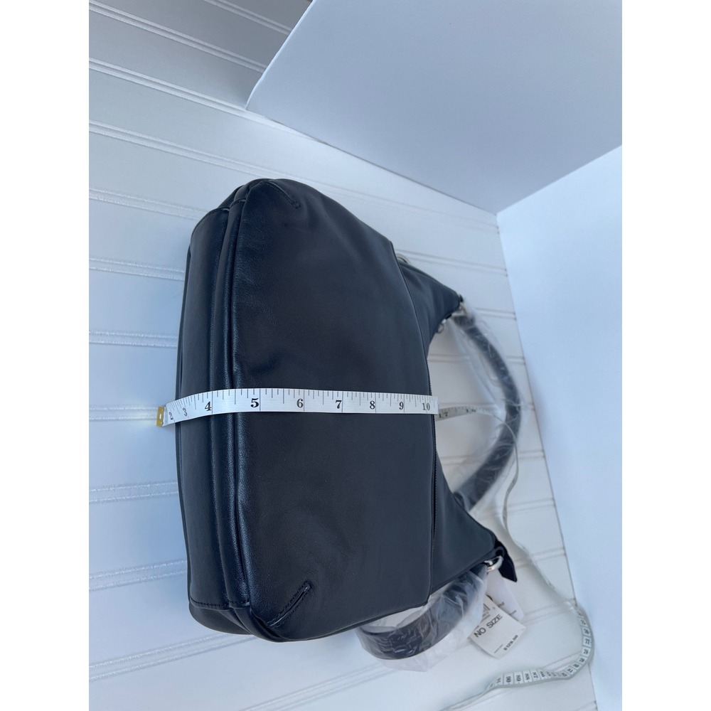 NEW Giani Bernini Black Leather Nappa Hobo Bag Shoulder Purse Quiet Luxury Chic - Picture 5 of 9